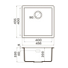 Мойка кухонная Omoikiri  YAMAKAWA 45T INTEGRA-BL 4997257, черный