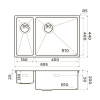 Мойка кухонная Omoikiri TAKI 69-2-U/IF SIDE GB-R 4993183, графит