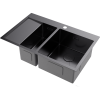 Мойка кухонная Omoikiri AKISAME 78-2 GM R new крыло слева, 4973102, вороненая сталь