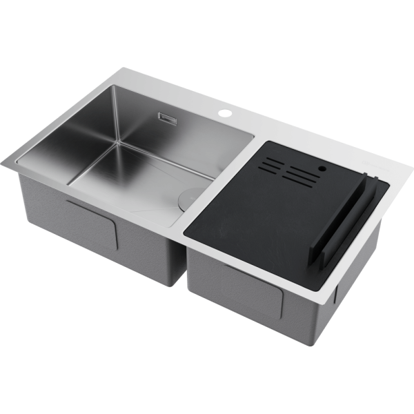 Мойка кухонная Omoikiri Akisame 86-2 Side in 4997021, нержавеющая сталь