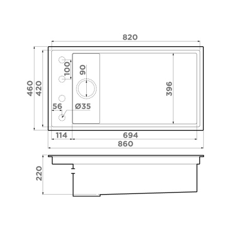 Мойка кухонная Omoikiri KINARU PRO 86-U/I WG 4993202, wind green