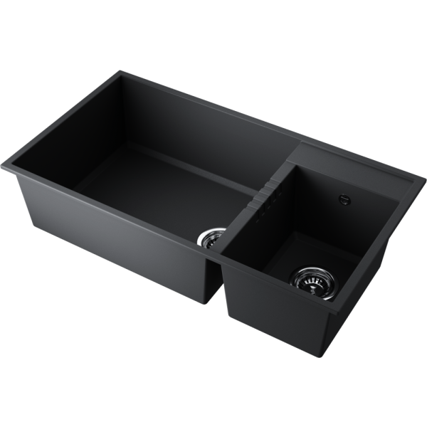 Мойка кухонная Omoikiri TEDORI 85-2-U BL 4993940, черный