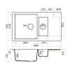 Мойка кухонная Omoikiri Daisen-86-2 GR 4993475, Leningrad grey