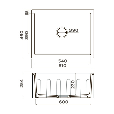 Мойка кухонная Omoikiri Mikura 61 BL 4997069, черный