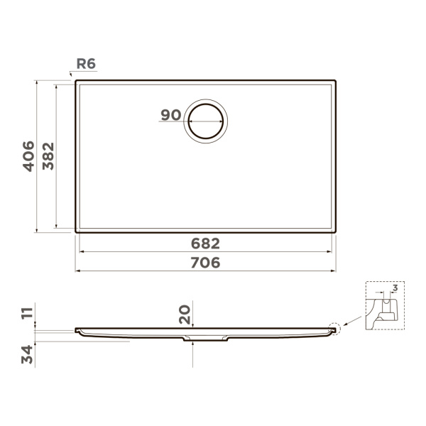 Мойка кухонная Omoikiri Kiten 48-INT wh 4997477, белый