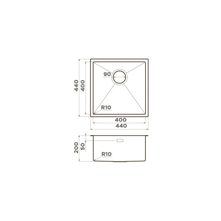 Мойка кухонная Omoikiri Taki 44-U/IF-LG 4973520, светлое золото