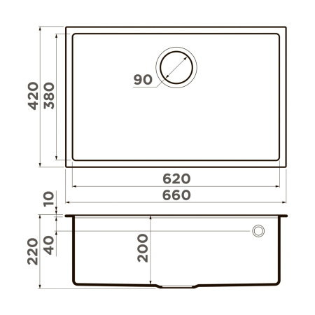 Мойка кухонная Omoikiri TEDORI 66-U SA 4993974, бежевый