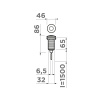 Пневматическая кнопка Omoikiri SW-01 GM, 4996041, вороненая сталь