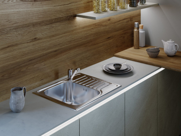 Смеситель для кухни Omoikiri Kado PL, 4994163, платина