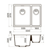 Мойка кухонная Omoikiri Kata 55-2-U-SA 4993421, бежевый
