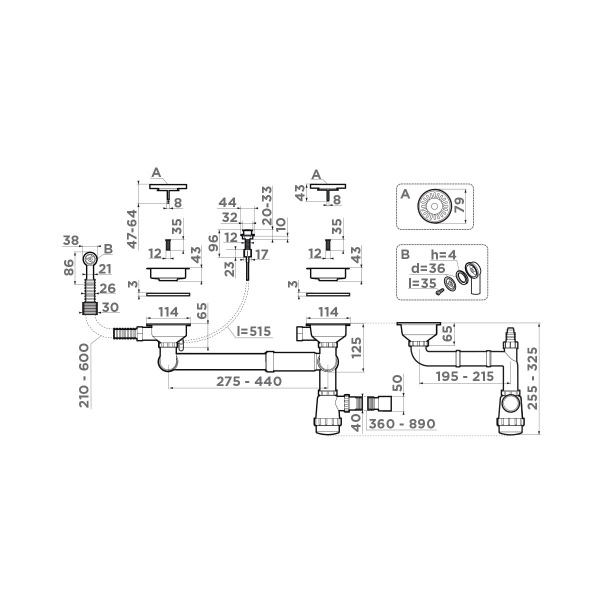 Решетка для стоп-вентиля Omoikiri D-01-AB, 4996529, античная латунь