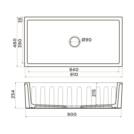 Мойка кухонная Omoikiri Mikura 91 PE 4997090, бежевая галька pebble