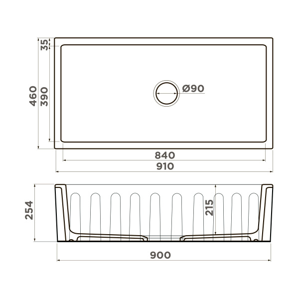 Мойка кухонная Omoikiri Mikura 91 PE 4997090, бежевая галька pebble