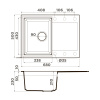Мойка кухонная Omoikiri SAKAIME 68 GR 4993545, Leningrad grey