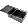 Мойка кухонная Omoikiri AKISAME 100-2 GM-R крыло слева, 4973104, вороненая сталь