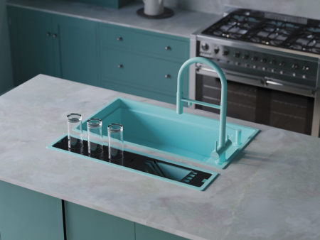 Мойка кухонная Omoikiri KINARU PRO 86-U/I WG 4993202, wind green