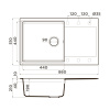 Мойка кухонная Omoikiri Daisen-86-BE 4993694, ваниль