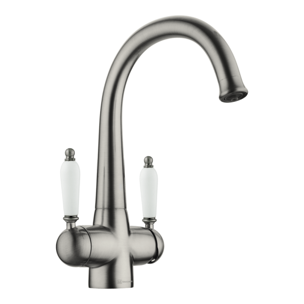 Смеситель для кухни Omoikiri Okinawa-2-SI 4994255, античное серебро