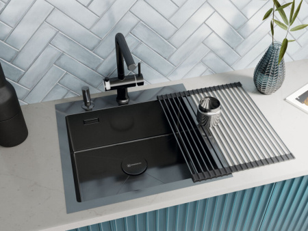 Смеситель для кухни Omoikiri HOTARU IN-WH 4994050, белый"/нержавеющая сталь
