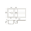 Мойка кухонная Omoikiri Kitagawa 100-2 GR 4993804, Leningrad grey