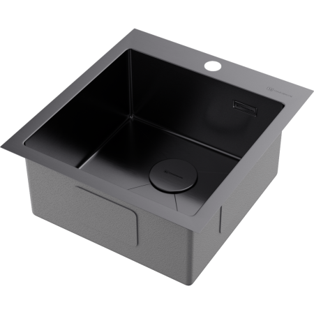 Мойка кухонная Omoikiri AKISAME 46 GM 4973095, вороненая сталь