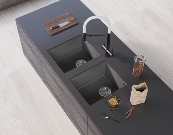 Мойка кухонная Omoikiri BOSEN 38-U BL 4993157, черный