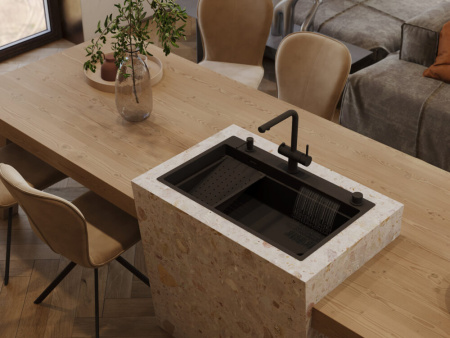 Смеситель для кухни Omoikiri HOTARU IN-WH 4994050, белый"/нержавеющая сталь
