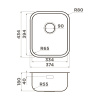 Мойка кухонная Omoikiri OMI 38-U/I IN 4997435, нержавеющая сталь