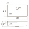 Мойка кухонная Omoikiri Omi 73-U/I Ultra in 4997561, нержавеющая сталь