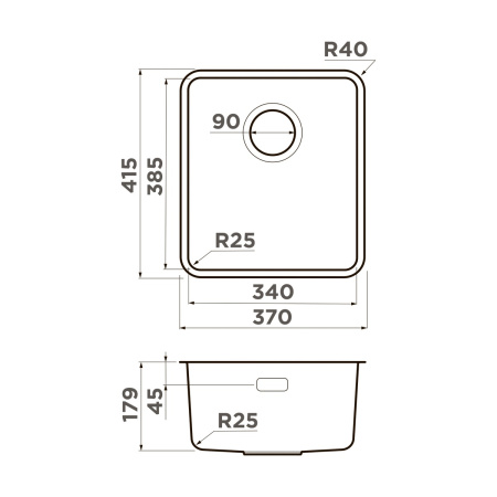 Мойка кухонная Omoikiri OMI 37-U/I ULTRA-LG 4997400, светлое золото