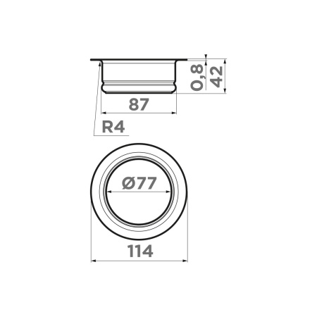 Сменная горловина для измельчителя Omoikiri NA-02-LG, 4956686, светлое золото
