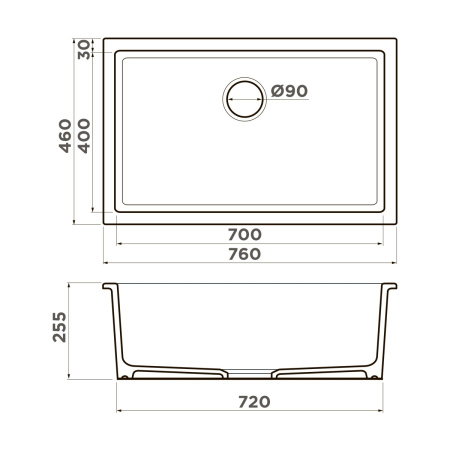 Мойка кухонная Omoikiri MANMARU 66 WH 4993169, белый