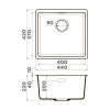 Мойка кухонная Omoikiri Kata 44-U-PA 4993400, пастила