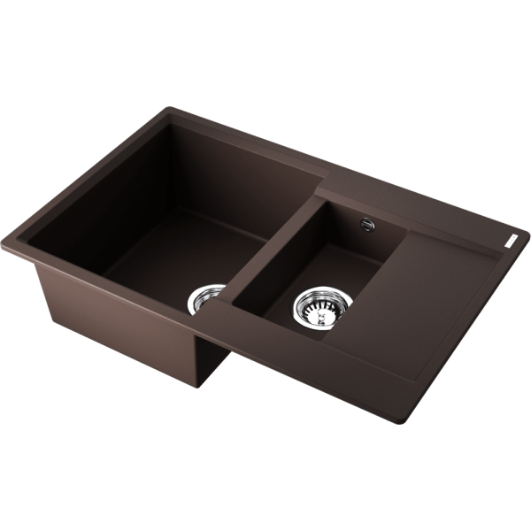 Мойка кухонная Omoikiri DAISEN 78-2T DC 4993534, темный шоколад