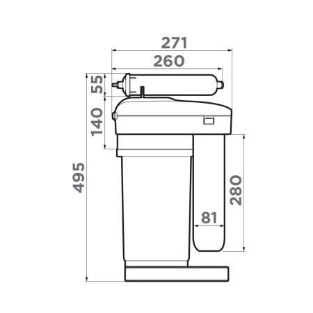 Водоочиститель Omoikiri PURE DROP 2.1.4S, 4998004