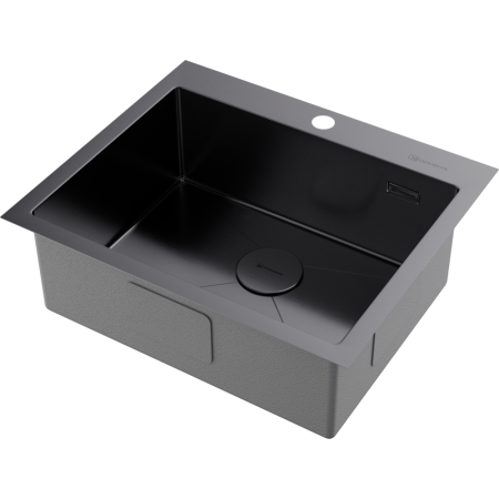 Мойка кухонная Omoikiri AKISAME 59 GM 4973096, вороненая сталь