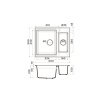 Мойка кухонная Omoikiri SAKAIME 60-2-SA 4993910, бежевый