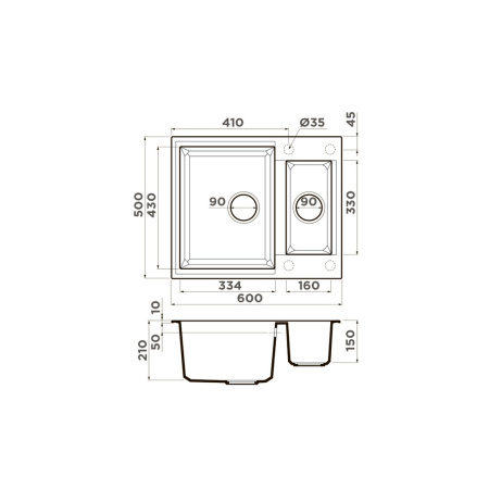 Мойка кухонная Omoikiri SAKAIME 60-2-SA 4993910, бежевый