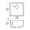 Мойка кухонная Omoikiri Kata 44-U es 4997502, эспрессо