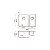 Мойка кухонная Omoikiri Taki 58-2-U/IF IN-L 4993768, нержавеющая сталь