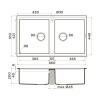 Мойка кухонная Omoikiri Kitagawa 86-2 GR 4993491, Leningrad grey