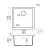 Мойка кухонная Omoikiri YAMAKAWA 45 INTEGRA-GB 4997251, графит