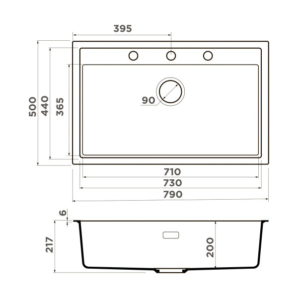 Мойка кухонная Omoikiri SINTESI 79 WH 4997136, белый