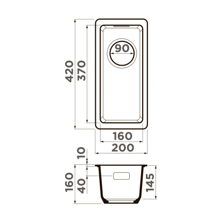 Мойка кухонная Omoikiri Kata 20-U-PA 4993372, пастила