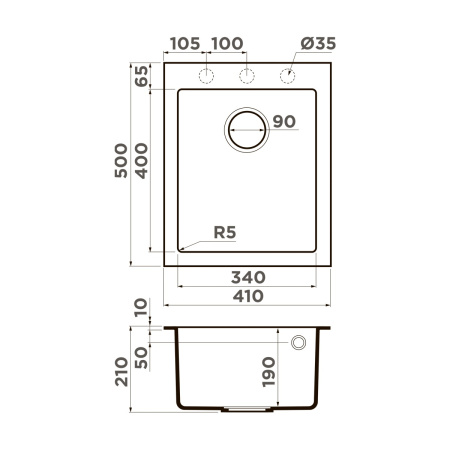 Мойка кухонная Omoikiri BOSEN 41 WH 4993144, белый