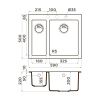 Мойка кухонная Omoikiri BOSEN 59-2 BE 4993150, ваниль
