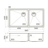 Мойка кухонная Omoikiri TAKI 85-2-LB-U/IF SIDE GB 4997039, графит