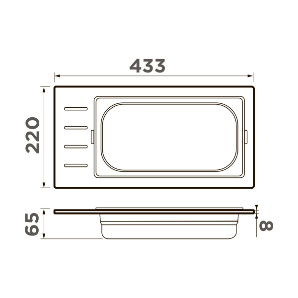 Контейнер Omoikiri DC-01-1-GB, 4999074, графит