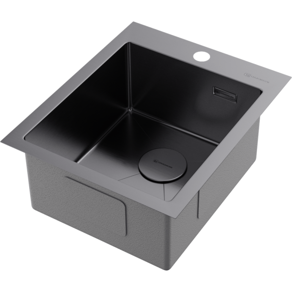 Мойка кухонная Omoikiri Akisame 41 GM 4973094, вороненая сталь