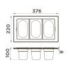 Контейнер Omoikiri DC-04-3 IN, 4999087, нержавеющая сталь